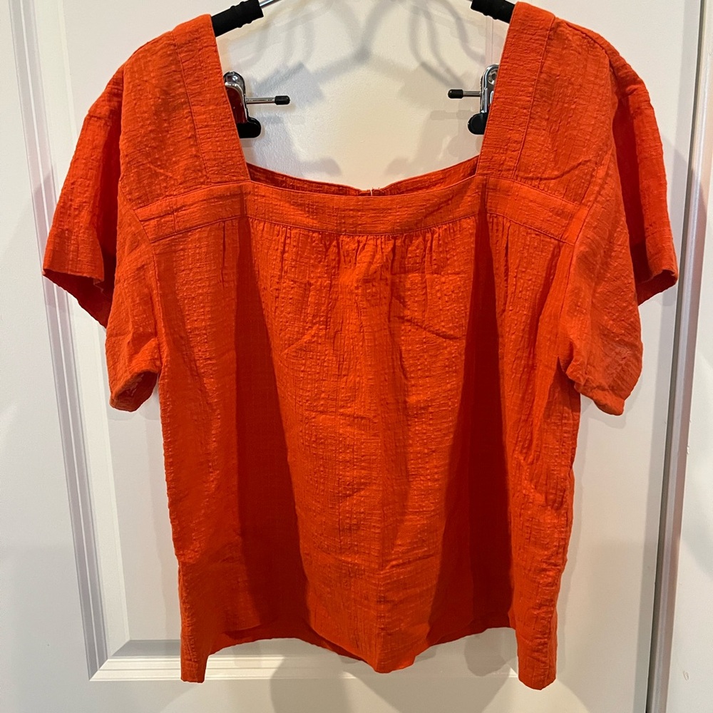 Madewell Bright Orange Blouse
